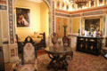 Louis-Philippe style bedroom at Museum of Decorative Arts. Paris, France.