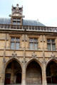 Facade detail at Cluny Museum. Paris, France.
