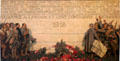 Detail of Last Communiqué ending war Nov. 11, 1918 painting by George Leroux at Petit Palace Museum. Paris, France.