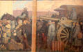 Right end section of Last Communiqué ending war Nov. 11, 1918 painting by George Leroux at Petit Palace Museum. Paris, France.