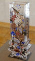 Chrysanthemums & praying mantis glass vase by Émile Gallé at Petit Palace Museum. Paris, France.