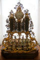 Clock by Jean Moisy holding Meissen Concert of Apes figures at Petit Palace Museum. Paris, France.
