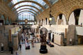Arched interior of Musée d'Orsay, originally Gare d'Orsay railway station. Paris, France.