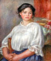Young woman seated painting by Auguste Renoir at Musée d'Orsay. Paris, France.