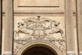 Victory distributing Crowns relief by Pierrer Cartellier on Colonnade of Louvre Palace. Paris, France.