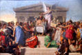 Deification of Homer painting by Jean-Auguste-Dominique Ingres at Louvre Museum. Paris, France.