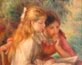 La Lecture painting by Auguste Renoir at Louvre Museum. Paris, France.