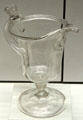 Glass pitcher in Venetian style from Orleans or Normandy, France at Louvre Museum. Paris, France.
