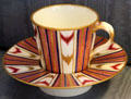 Sèvres porcelain cup & saucer at Sèvres National Ceramic Museum. Paris, France.