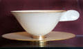 Sèvres porcelain Ruhlmann cup & saucer by Emile-Jacques Ruhlmann at Sèvres National Ceramic Museum. Paris, France.
