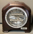 Electric radiator heater made of Bakelite at Arts et Metiers Museum. Paris, France.
