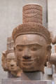 Cambodian Siva head from Phnom Bok at Guimet Museum. Paris, France