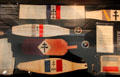 WWII French Resistance FFI armbands & badges at Army Museum at Les Invalides. Paris, France.