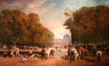 Artillery Camped in Tuileries Garden late Sept. 1870 during siege of Paris painting by Henri Brunner-Lacoste & Alfred Decaen at Carnavalet Museum. Paris, France.