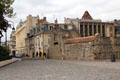 Ruins of old stone building in Cathedral area. Reims, France.