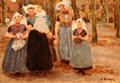 Women of Middelbourg, Netherlands painting by Joseph-Félix Bouchor at Vannes Museum of Beaux Arts. Vannes, France.