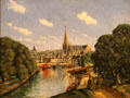 Port of Vannes painting by Jean Frelaut at Vannes Museum of Beaux Arts. Vannes, France.