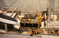 Model of commercial fishing boat at St Malo Museum. St Malo, France.