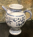 Ceramic pharmacy pot made in Rouen at St Malo Museum. St Malo, France.