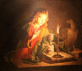 Evangelist St John with eagle painting by Mathias Stomer at Museum of Fine Arts of Rennes. Rennes, France.