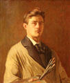 Self portrait by Camille Godet at Museum of Fine Arts of Rennes. Rennes, France.