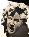 Bombed statue head found in ruins of Caen at Caen Memorial. Caen, France