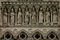 Central section of Kings' Gallery on front of Amiens Cathedral. Amiens, France.