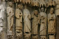 Saints carved on facade of Amiens Cathedral. Amiens, France.