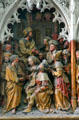 A scene from life of St James the Greater at Amiens Cathedral. Amiens, France.