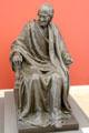 Papier maché model of Voltaire seated by Jean-Antoine Houdon at Rouen Museum of Fine Arts. Rouen, France.