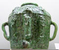 Glazed earth water dispenser from Auge, France at Rouen Ceramic Museum. Rouen, France.