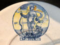 Earthenware Le Jour plate by Edme Poterat of Rouen at Rouen Ceramic Museum. Rouen, France.