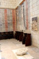 Choir stalls & wall decorations in Chapel at Angers Chateau. Angers, France.