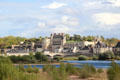 Chateau Royal of Amboise viewed from north bank of Loire River. Amboise, France.