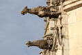 Gargoyles on St Hubert's Chapel at Chateau Royal of Amboise. Amboise, France.