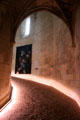 Spiral ramp for carriages in Tour Heurtault at Chateau Royal of Amboise. Amboise, France.