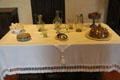 King's table where drinks were served in Cupbearer's Room in Royal Lodge at Chateau Royal of Amboise. Amboise, France.