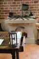 Hourglass & other instruments in Da Vince workshops at Château de Clos Lucé. Amboise, France.