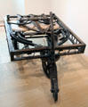 First self-propelled car model developed from Da Vinci drawing in Model Room at Château de Clos Lucé. Amboise, France.