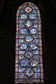 Life of St Eustace stained glass window at Chartres Cathedral. Chartres, France.