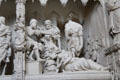 Herod ordering killing of male babies on carved choir screen at Chartres Cathedral. Chartres, France.