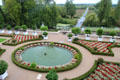 Formal garden & Indre bridge at Chateau D'Ussé. Ussé, France.