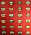 Miniature paintings on ivory of monuments of India collected by Count of Blacas at Chateau D'Ussé. Ussé, France.