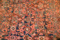 Pink & blue hand woven carpet in King's bedroom at Chateau D'Ussé. Ussé, France.
