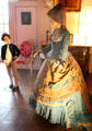 Gown on display in King's bedroom at Chateau D'Ussé. Ussé, France.