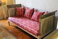 Empire-style settee in dressing room at Cheverny Chateau. Cheverny, France.