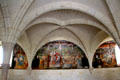 Crucifixion mural in Chapterhouse at Fontevraud Abbey. Fontevraud, France.