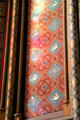 Painted wall patterns typical of Orleans Cathedral. France.
