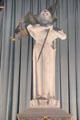 Detail of sainte Joan of Arc statue by André Vermare from Lyon at Orleans Cathedral. France.