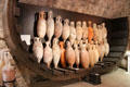 Amphorae from an Islamic ship likely from Spain at Antibes Archeology Museum. Antibes, France.